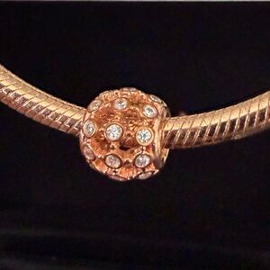 Pandora Rose Gold and Galaxy CZ Charm Retired Rare
